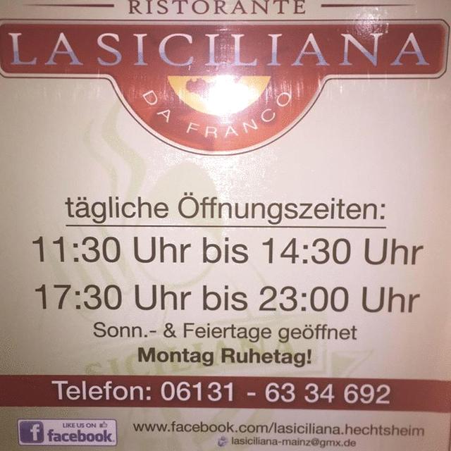 La Siciliana Öffnungszeiten, Heuerstraße in Mainz